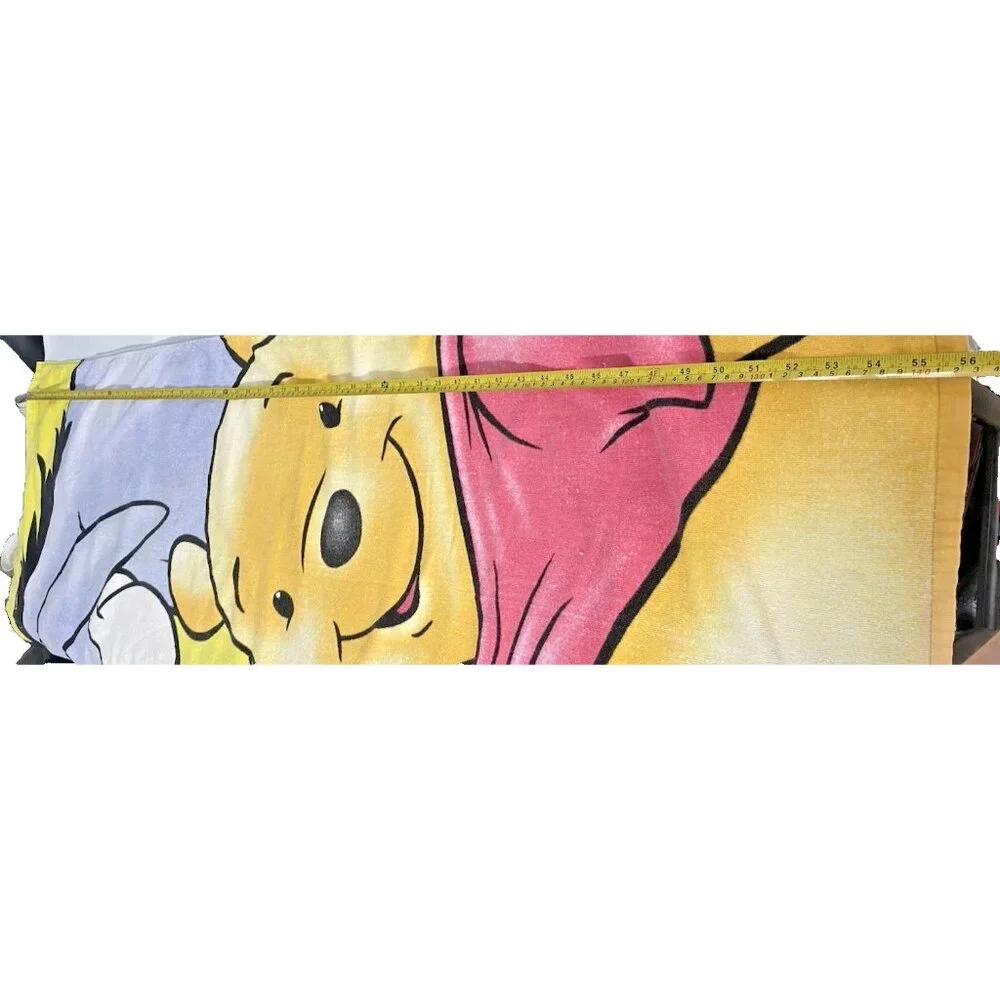 Disney Winnie the Pooh Beach Towel Piglet Eeyore Pool Swim Towel 29 x 56 READ